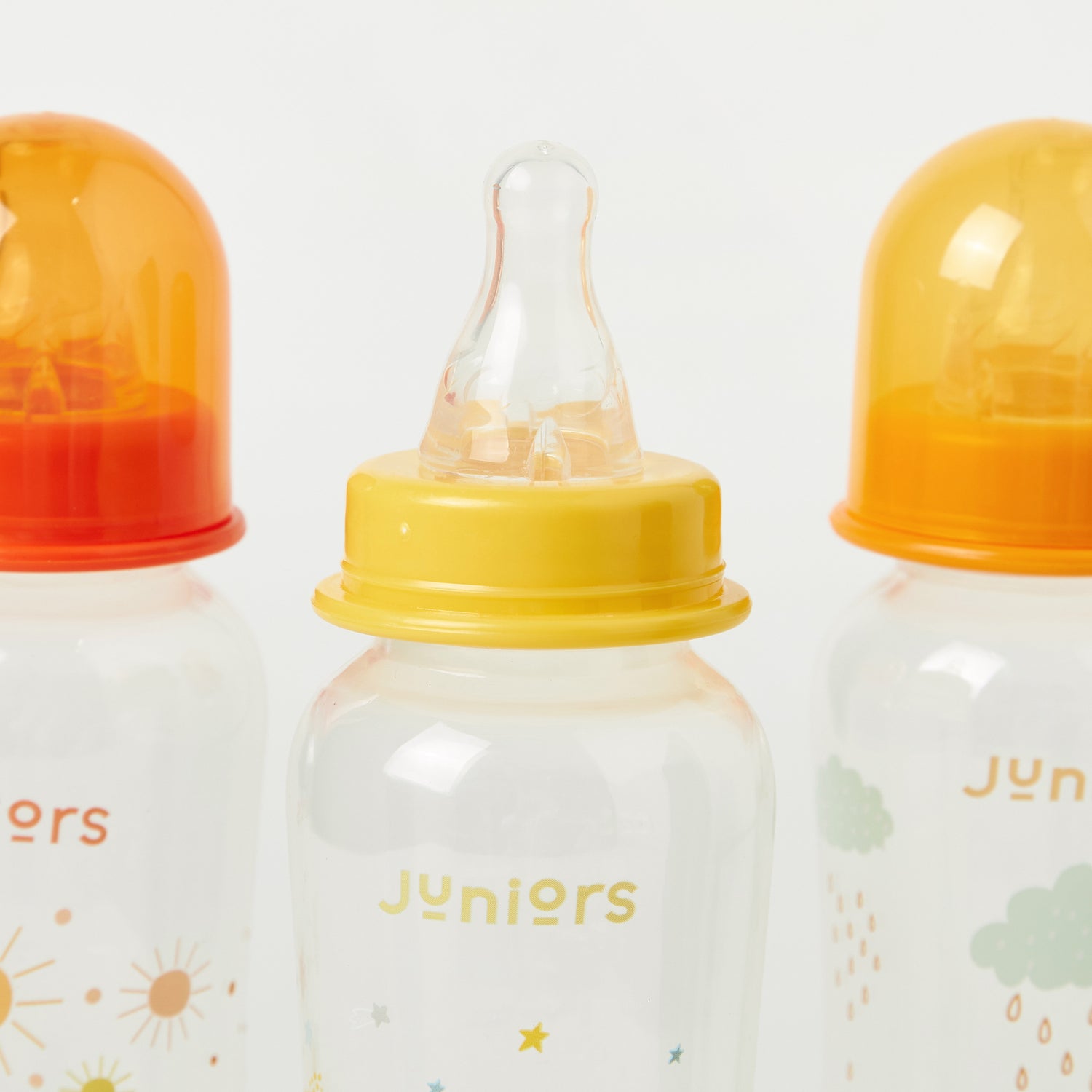 Juniors 3-Piece Space Print Feeding Bottle Set - 250 ml