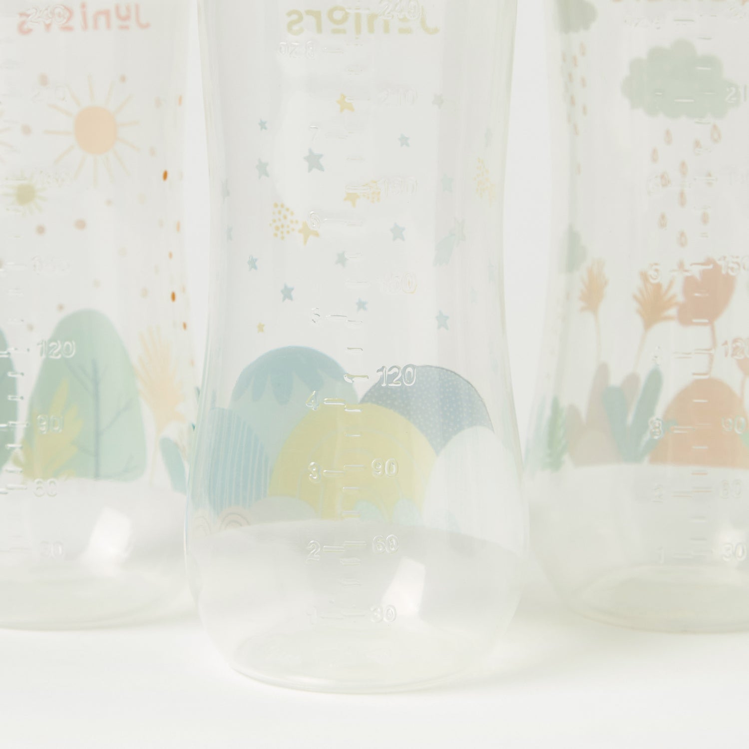 Juniors 3-Piece Space Print Feeding Bottle Set - 250 ml