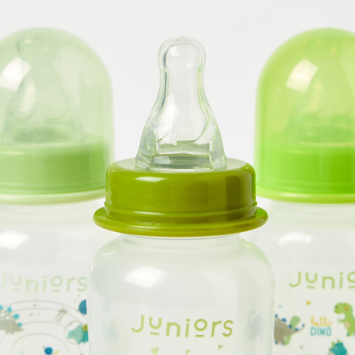 Juniors 3-Piece Dinosaur Print Feeding Bottle Set - 120 ml