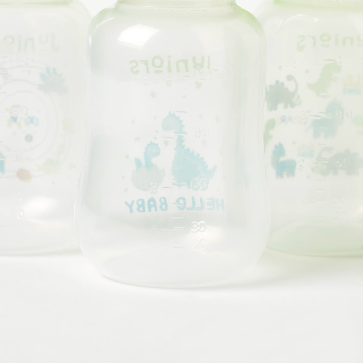 Juniors 3-Piece Dinosaur Print Feeding Bottle Set - 120 ml