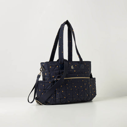 Giggles All-Over Star Print Quilted Diaper Shoulder Bag