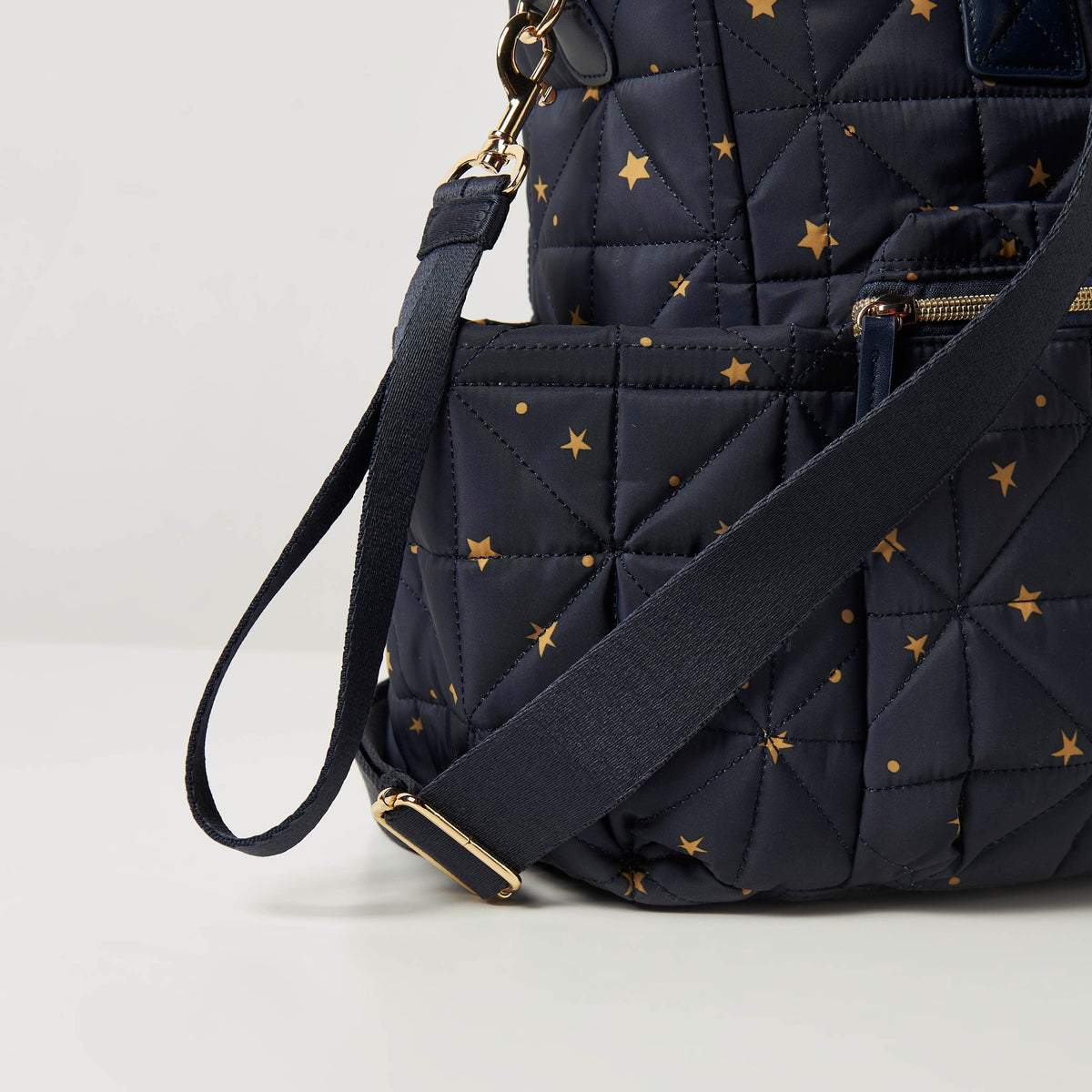 Giggles All-Over Star Print Quilted Diaper Shoulder Bag