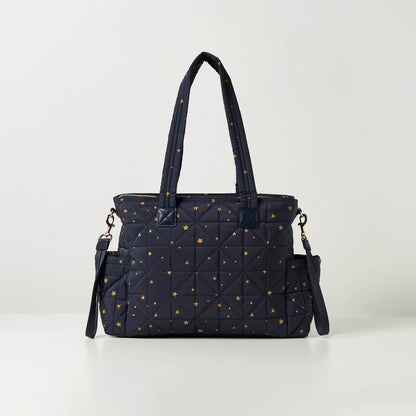 Giggles All-Over Star Print Quilted Diaper Shoulder Bag