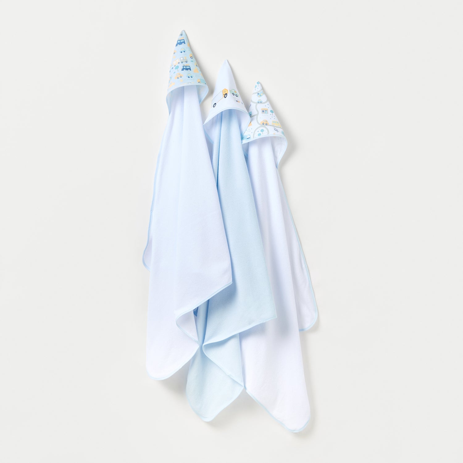 Juniors 3-Piece Car Print Hooded Towel Set - 76x76 cm - HomeBabyBath &amp; CareTowels