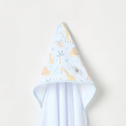 Juniors 3-Piece Safari Print Hooded Towel Set - 76x76 cm