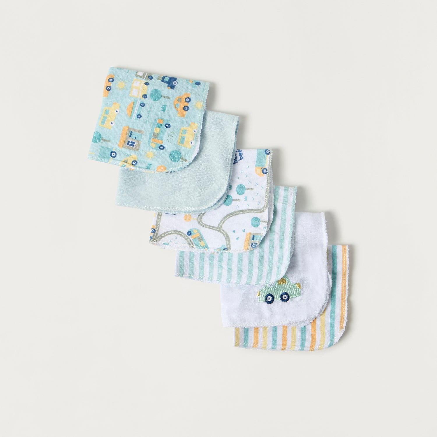 Juniors 6-Piece Assorted Wash Cloth Set - 25x25 cm