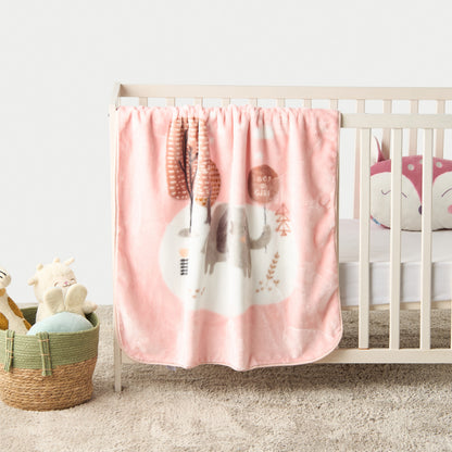Juniors Elephant Print Baby Blanket - 80x100 cm color swatch