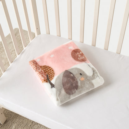 Juniors Elephant Print Baby Blanket - 80x100 cm