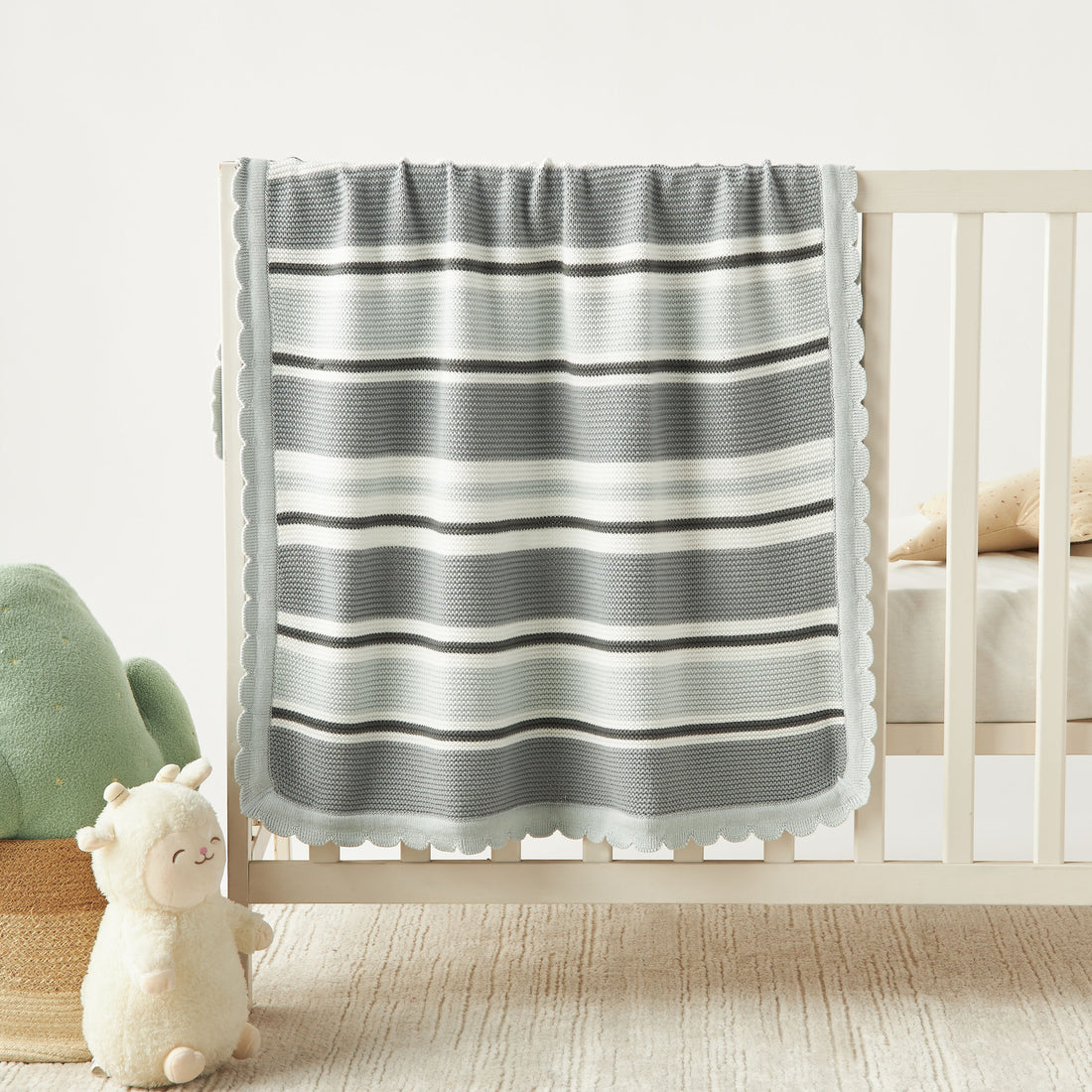 Juniors Striped Raschel Blanket - 70x90 cm - HomeBabyNurseryBlankets &amp; SwaddlesBlankets &amp; Quilts