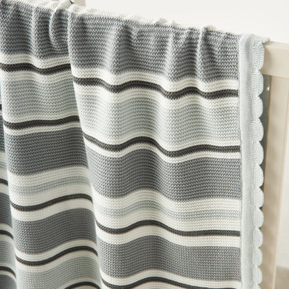 Juniors Striped Raschel Blanket - 70x90 cm