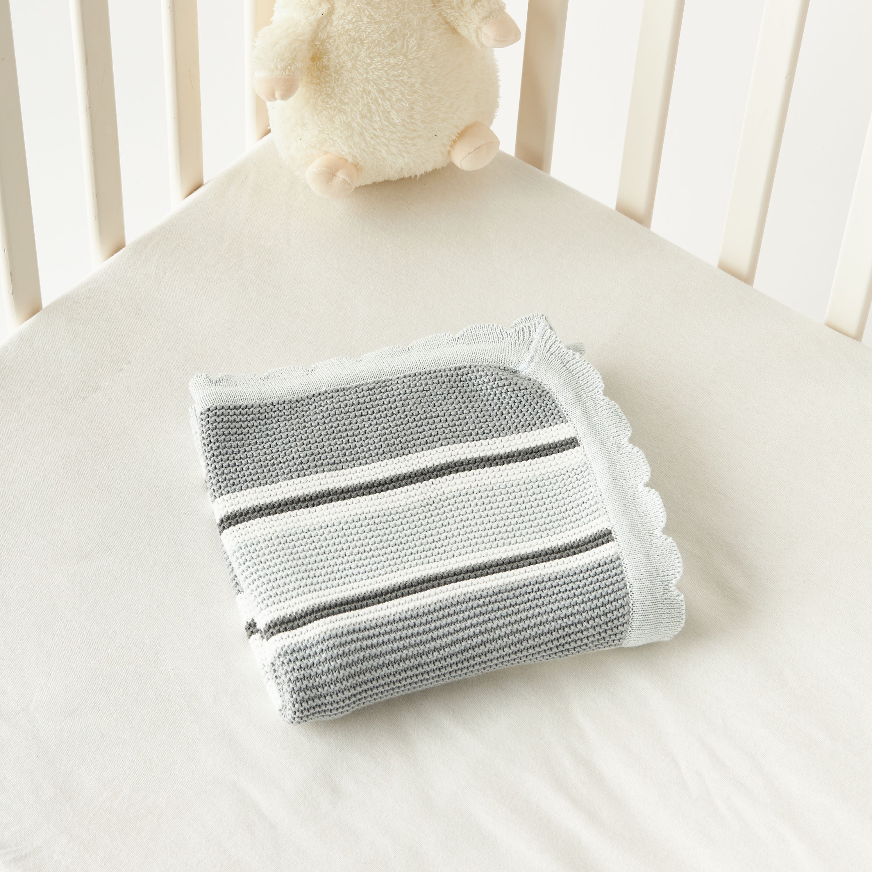 Juniors Striped Raschel Blanket - 70x90 cm
