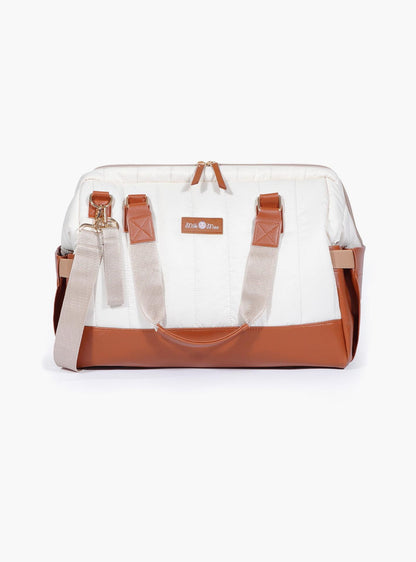 Milk&amp;Moo Quilted Diaper Bag, Brown/Beige-baby-gear-diaperbags-image-1