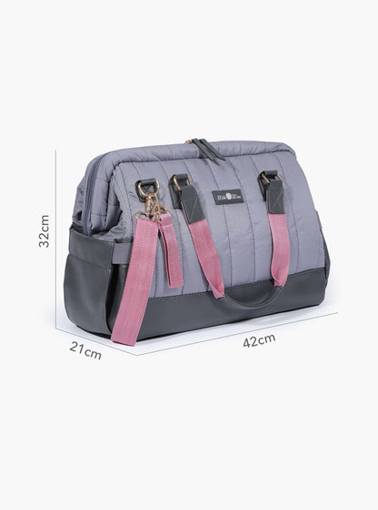 Milk&amp;Moo Quilted Diaper Bag, Dark Gray-baby-gear-diaperbags-image-3
