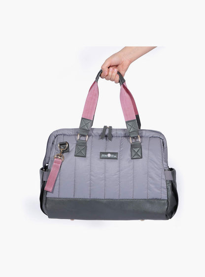 Milk&amp;Moo Quilted Diaper Bag, Dark Gray-baby-gear-diaperbags-image-5