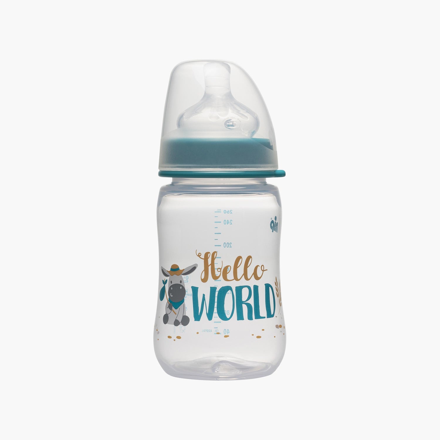Nip Wide Neck PP Bottle, Blue - 260 ML - HomeBabyFeedingFeeding BottlesBottles &amp; Teats
