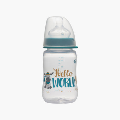 Nip Wide Neck PP Bottle, Blue - 260 ML - HomeBabyFeedingFeeding BottlesBottles &amp; Teats