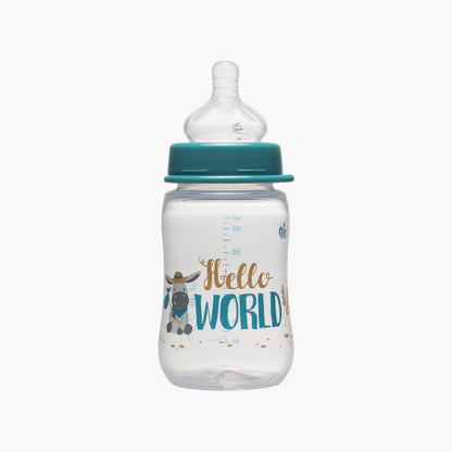 Nip Wide Neck PP Bottle, Blue - 260 ML