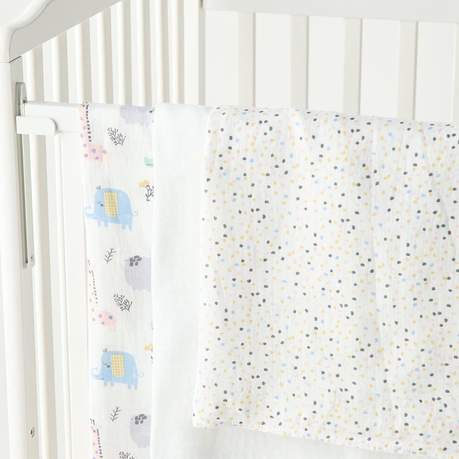 Juniors Printed Muslin Swaddle Blankets - Set of 3