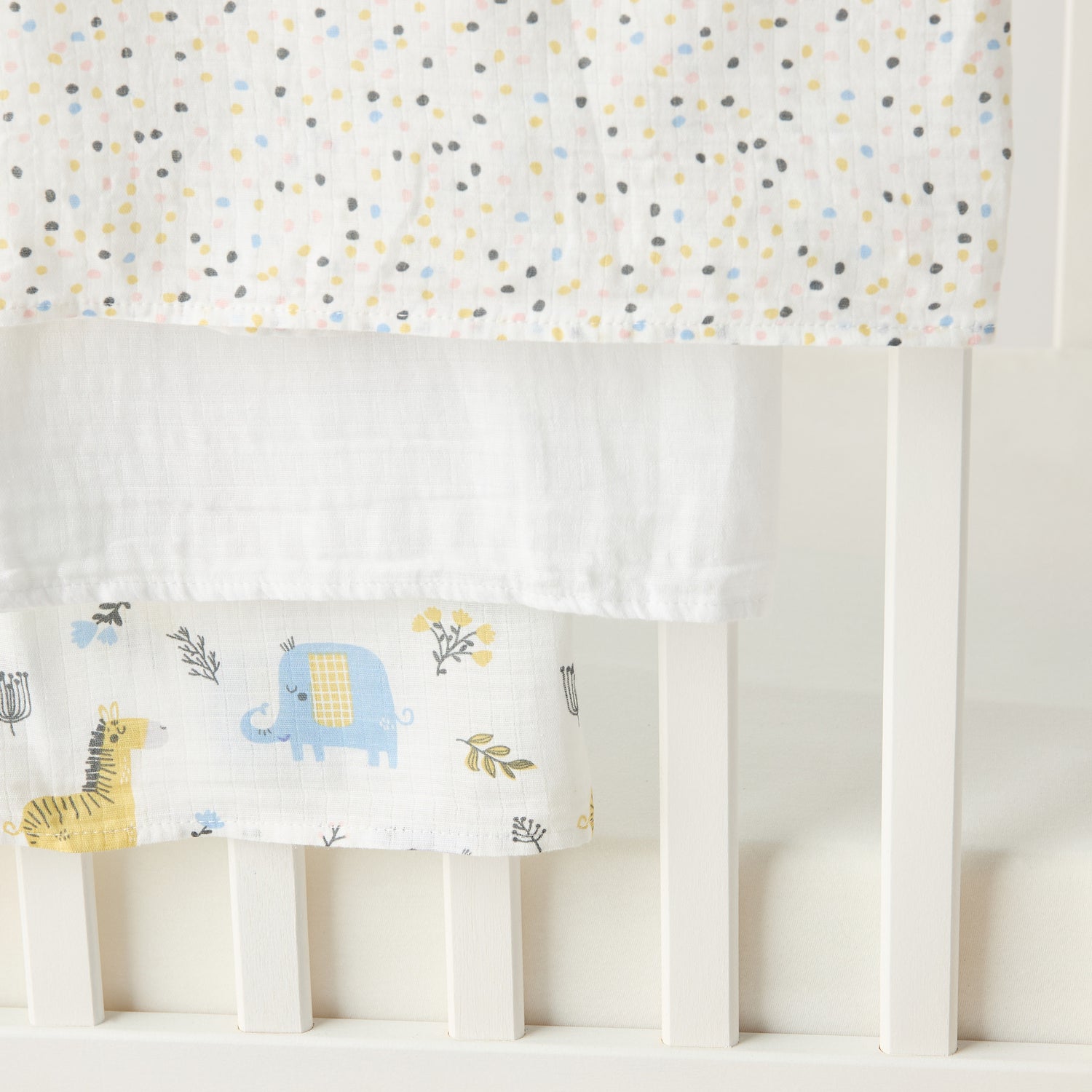 Juniors Printed Muslin Swaddle Blankets - Set of 3