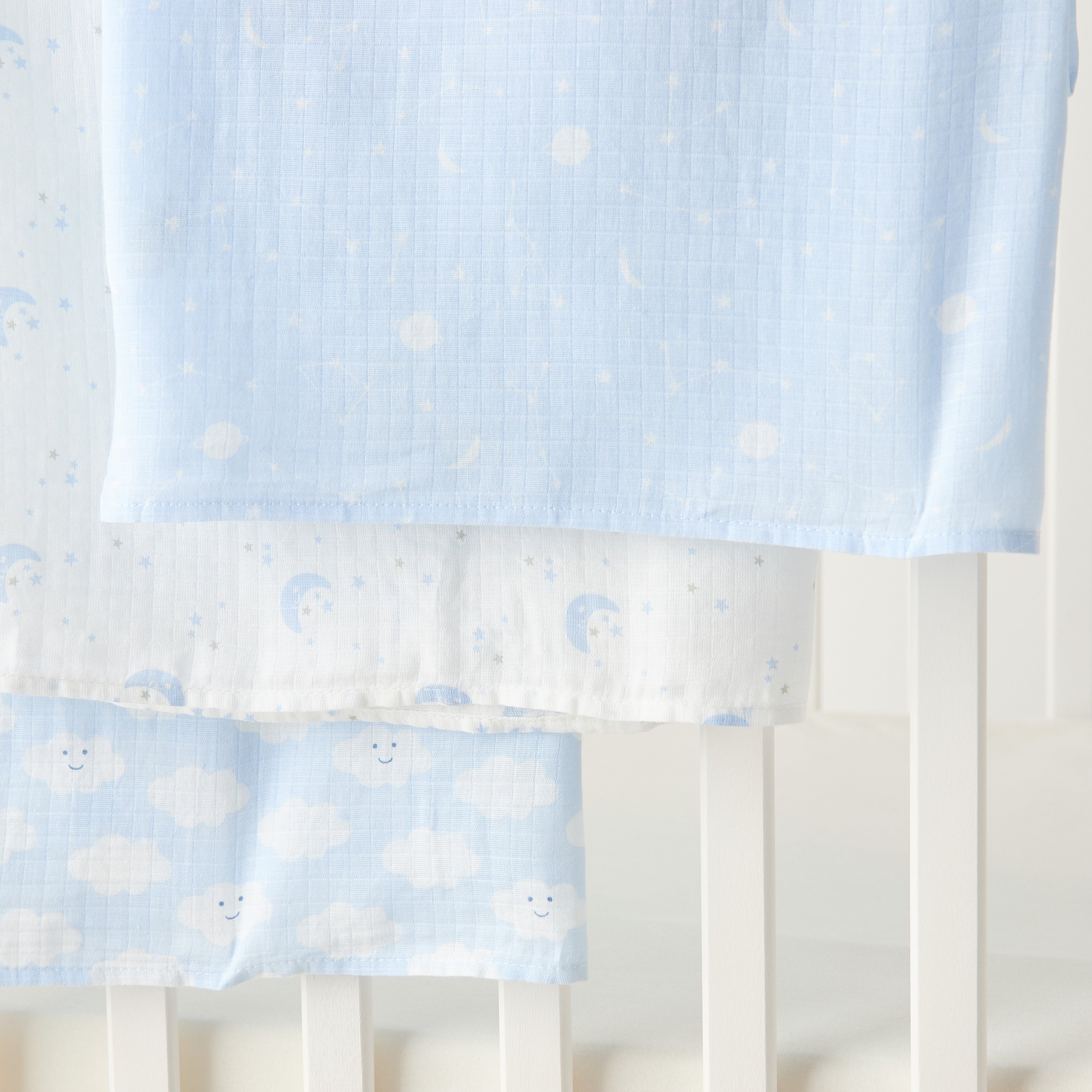 Juniors Printed Muslin Swaddle Blankets - Set of 3