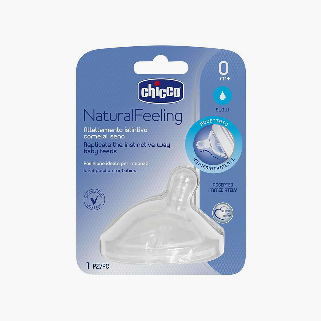 Chicco Regular Flow Natural Feeling Teat - HomeBabyFeedingFeeding BottlesBottles &amp; Teats