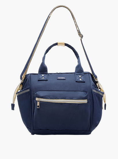 Juniors Solid Diaper Bag with Double Handle and Zip Closure-baby-gear-diaperbags-image-1