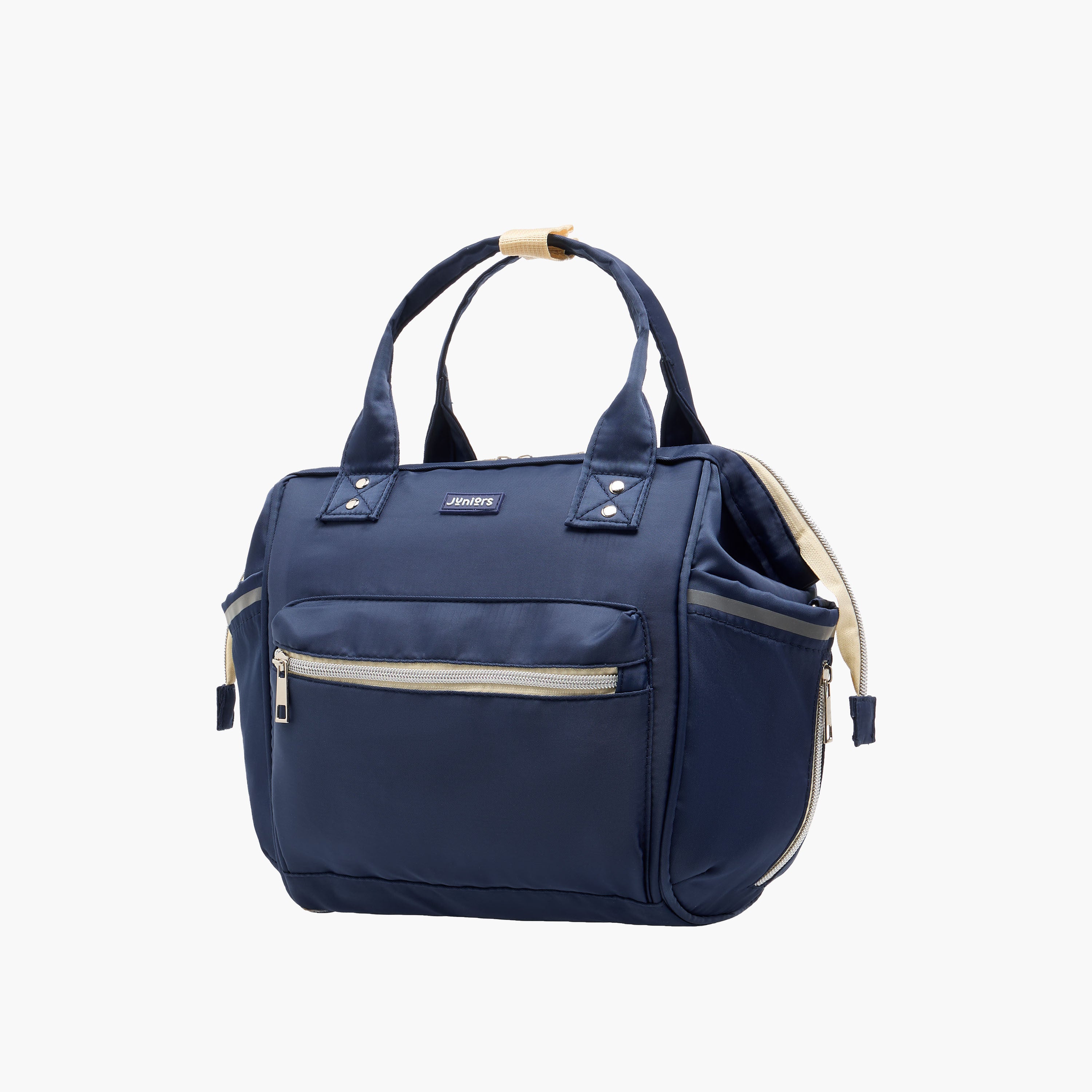 Juniors Solid Diaper Bag with Double Handle and Zip Closure