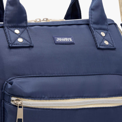 Juniors Solid Diaper Bag with Double Handle and Zip Closure