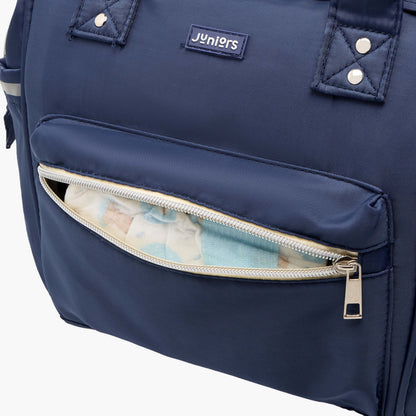 Juniors Solid Diaper Bag with Double Handle and Zip Closure
