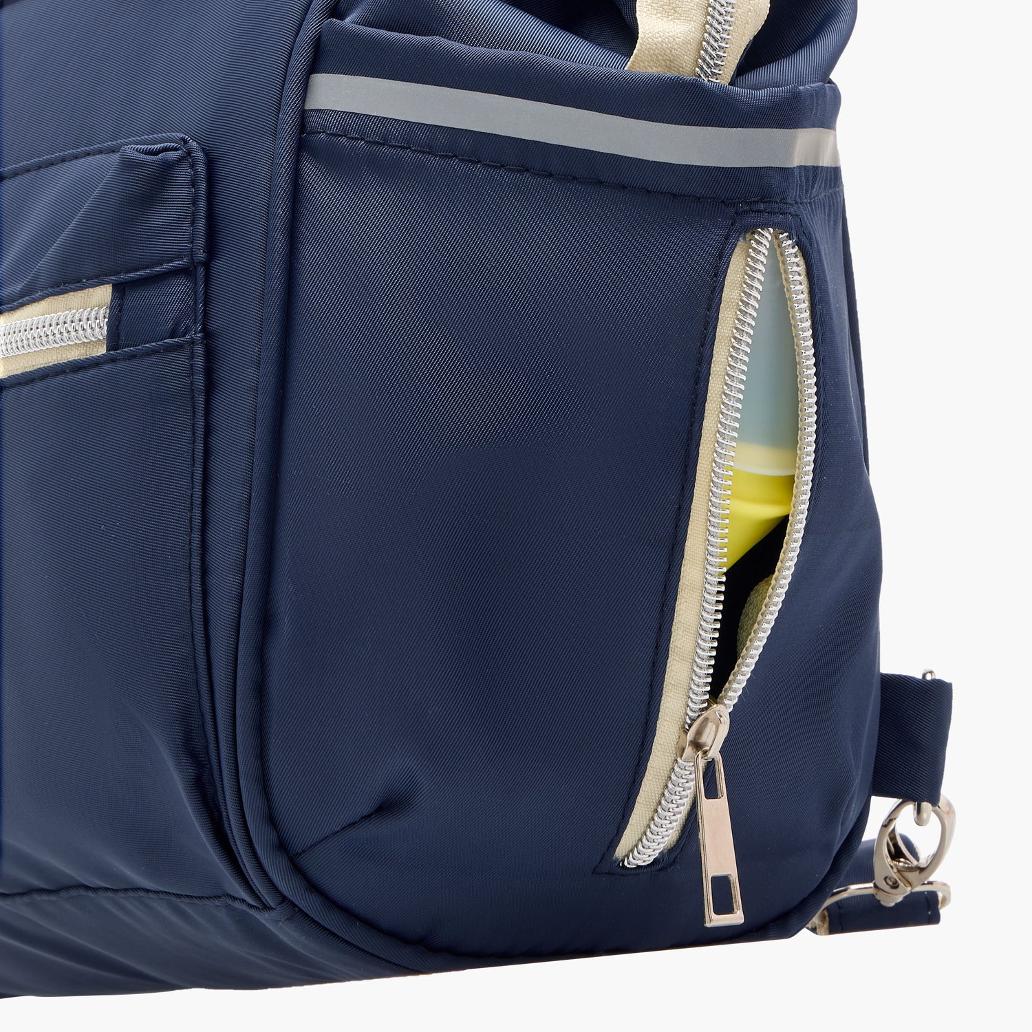 Juniors Solid Diaper Bag with Double Handle and Zip Closure