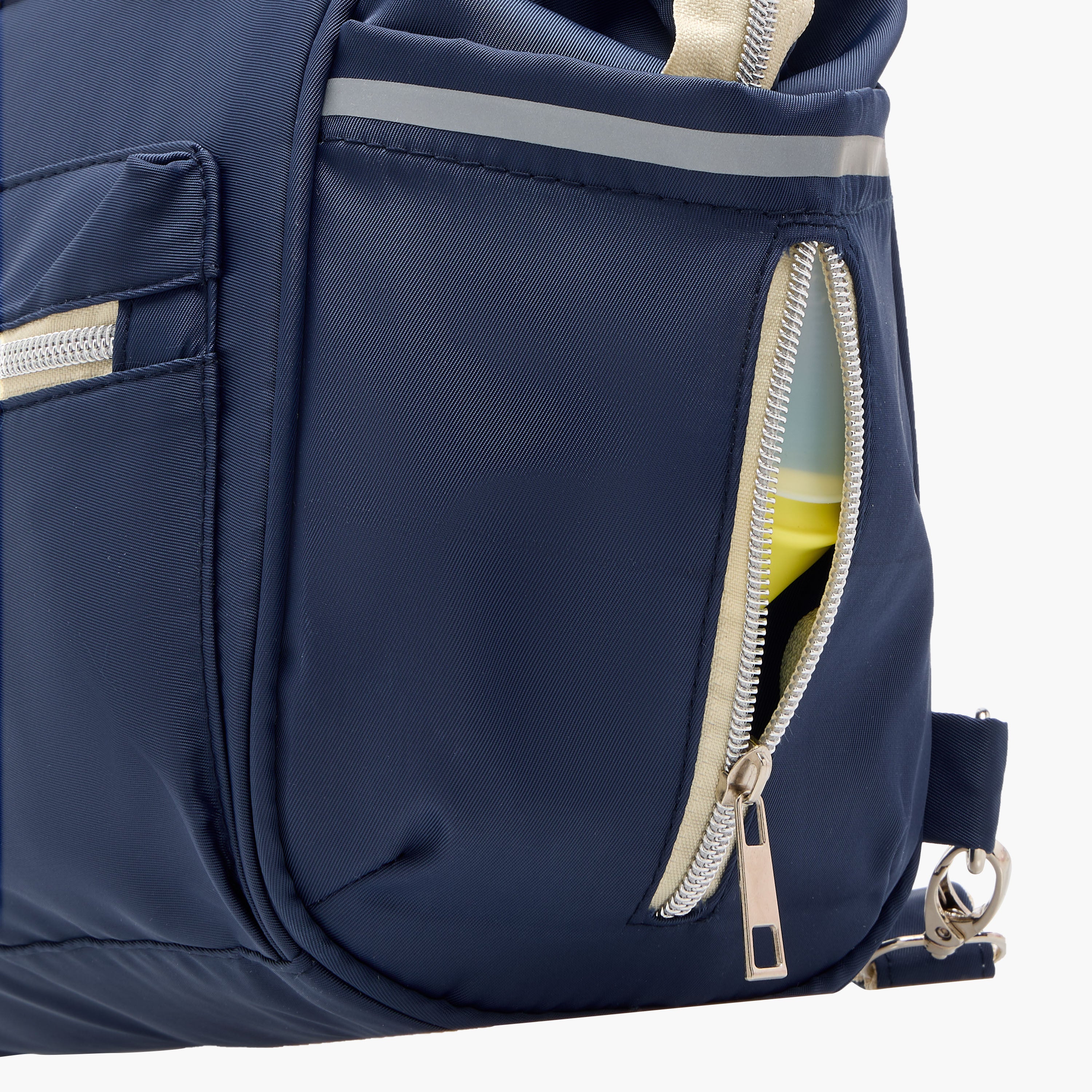 Juniors Solid Diaper Bag with Double Handle and Zip Closure