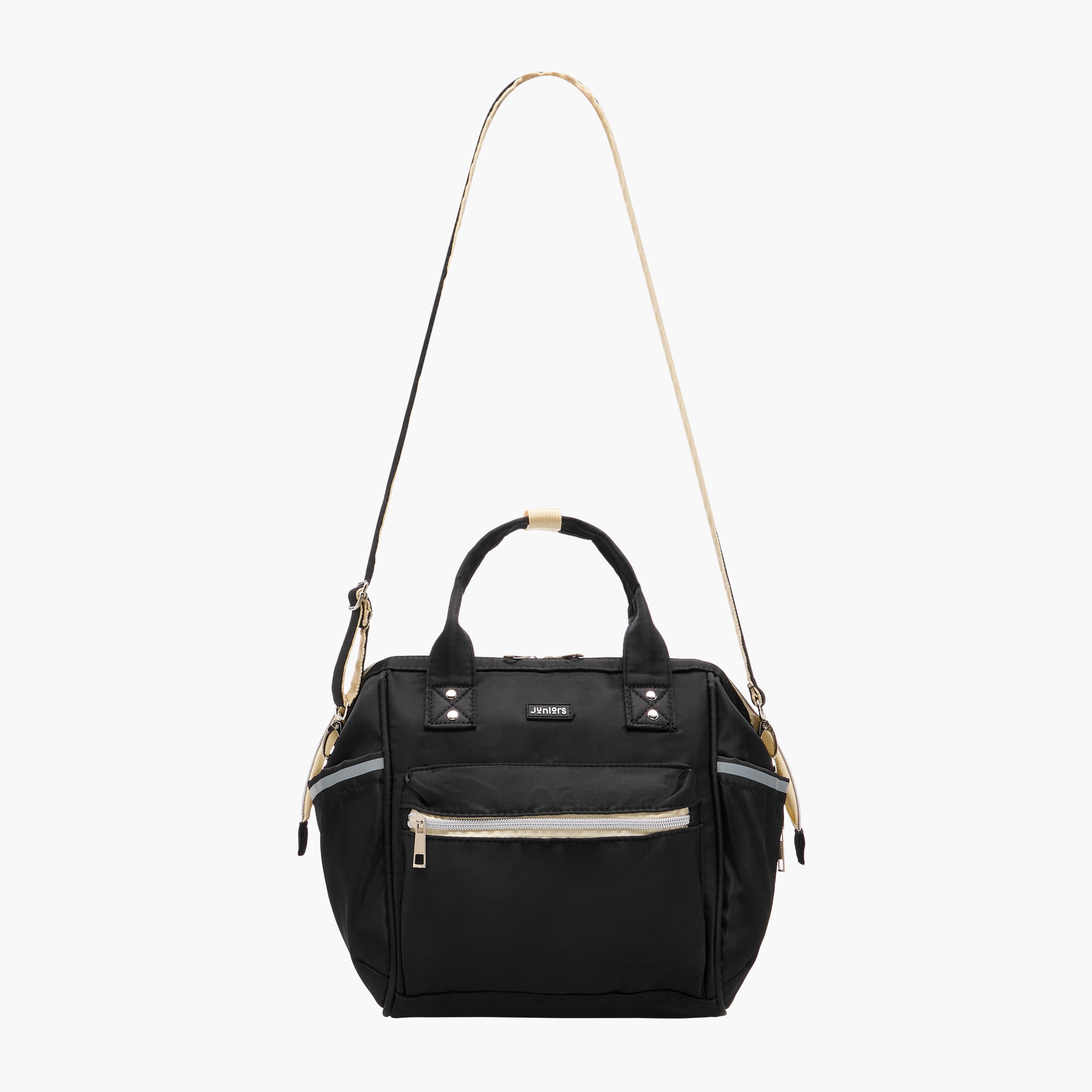 Juniors Logo Detail Diaper Bag with Double Handles and Zip Closure