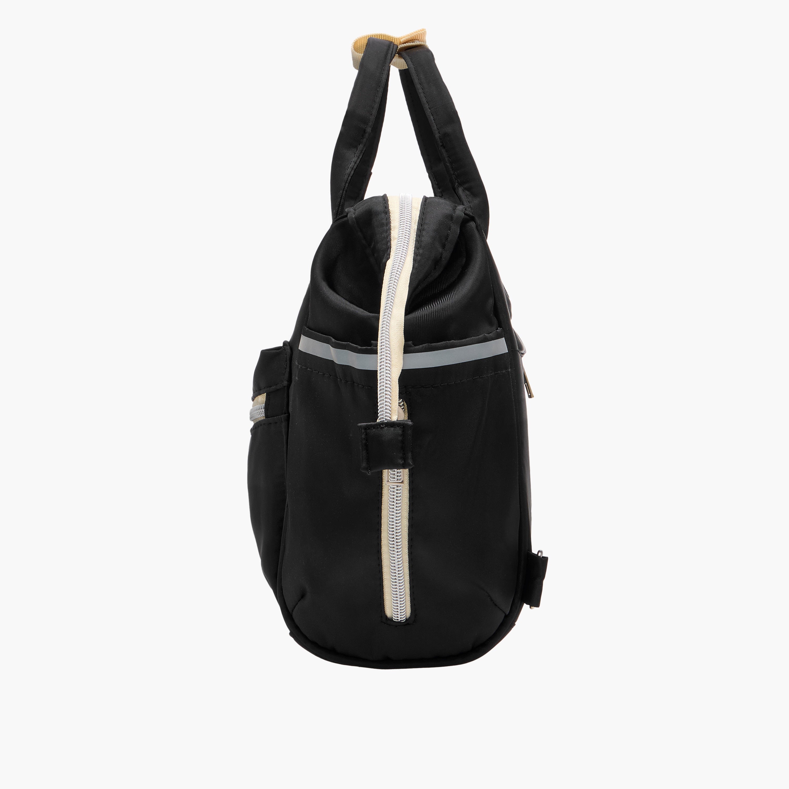 Juniors Logo Detail Diaper Bag with Double Handles and Zip Closure
