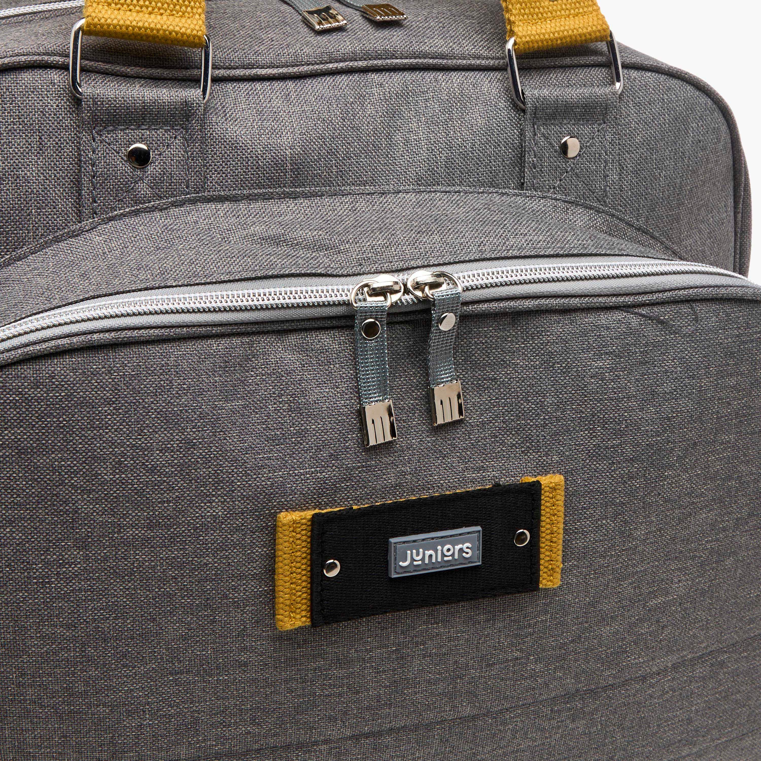 Juniors Logo Detail Diaper Bag with Double Handles and Zip Closure