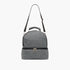 Juniors Solid Diaper Bag with Adjustable Straps and Zip Closure - Grey