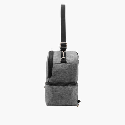 Juniors Solid Diaper Bag with Adjustable Straps and Zip Closure