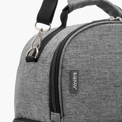 Juniors Solid Diaper Bag with Adjustable Straps and Zip Closure