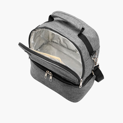 Juniors Solid Diaper Bag with Adjustable Straps and Zip Closure