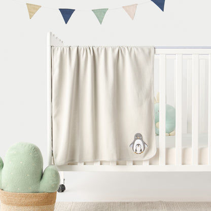 Juniors Penguin Applique Receiving Blanket - 76x102 cm - HomeBabyNurseryBlankets &amp; SwaddlesReceiving Blankets