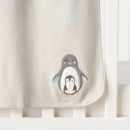 Juniors Penguin Applique Receiving Blanket - 76x102 cm