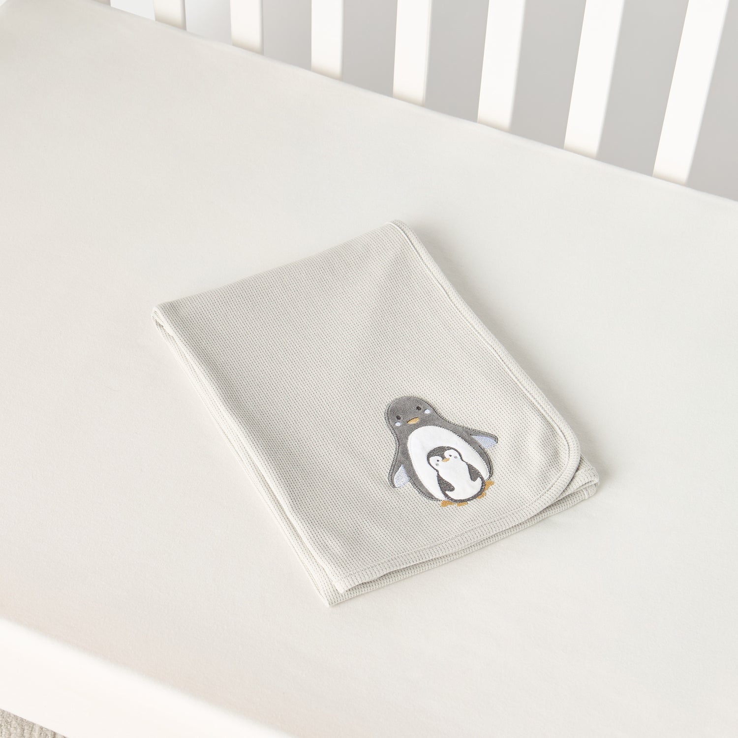 Juniors Penguin Applique Receiving Blanket - 76x102 cm