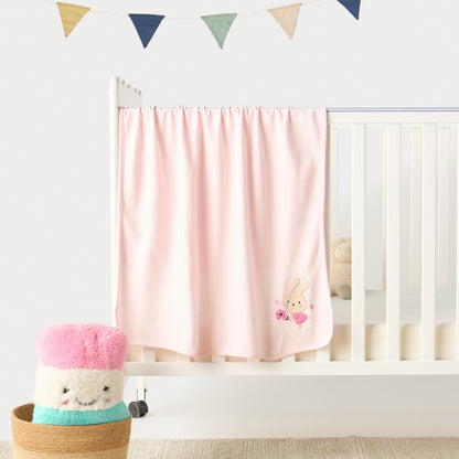 Juniors Waffle Textured Bunny Applique Receiving Blanket- 76x102 cm - HomeBabyNurseryBlankets &amp; SwaddlesReceiving Blankets