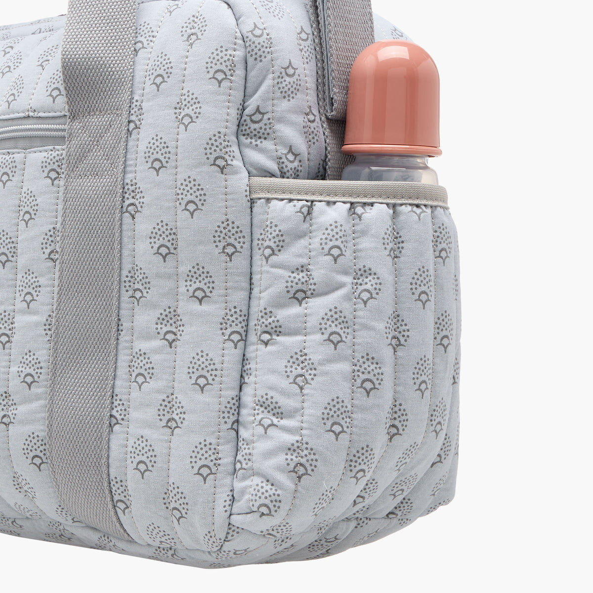 Giggles Quilted Diaper Bag with Double Handle and Zip Closure