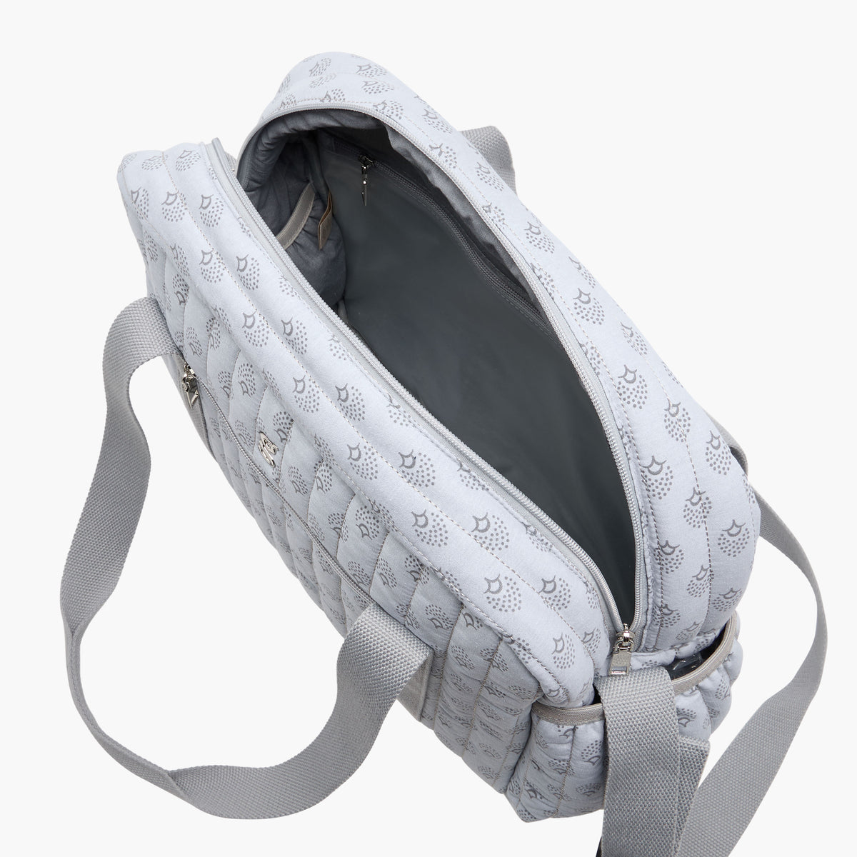 Giggles Quilted Diaper Bag with Double Handle and Zip Closure