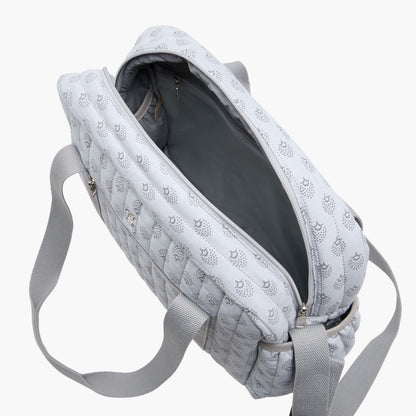 Giggles Quilted Diaper Bag with Double Handle and Zip Closure