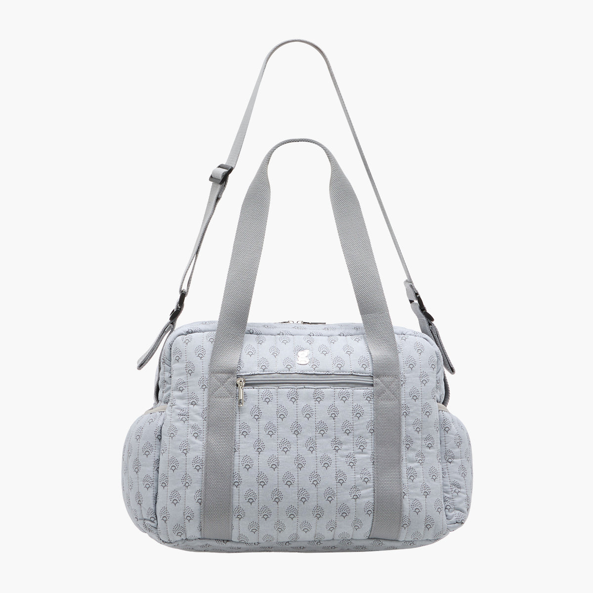 Giggles Quilted Diaper Bag with Double Handle and Zip Closure