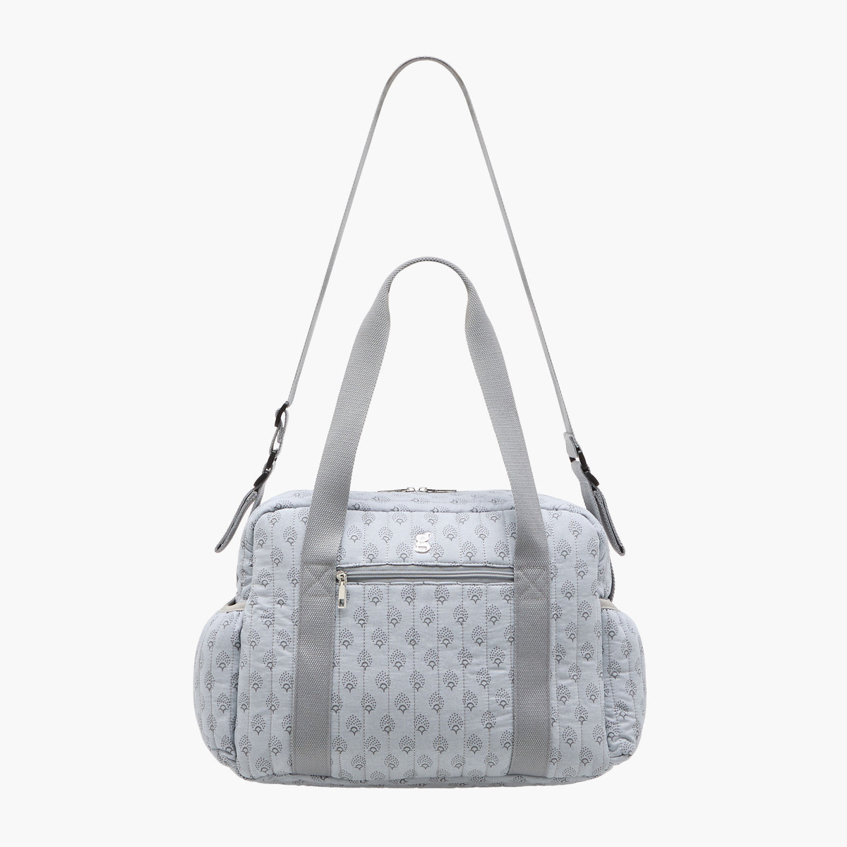Giggles Quilted Diaper Bag with Double Handle and Zip Closure