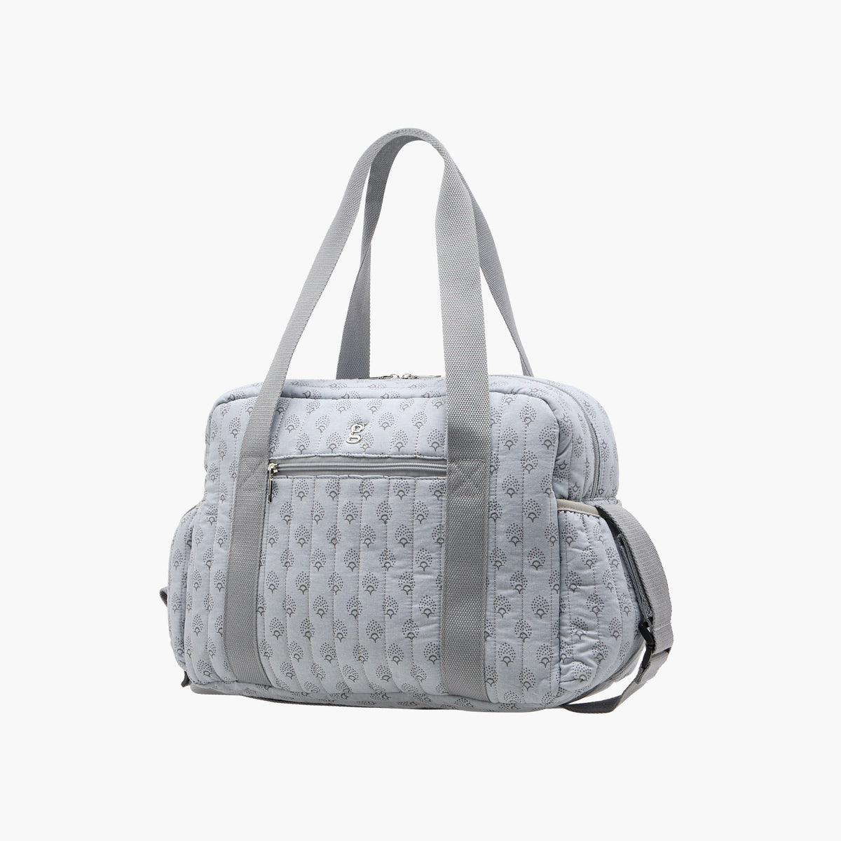 Giggles Quilted Diaper Bag with Double Handle and Zip Closure