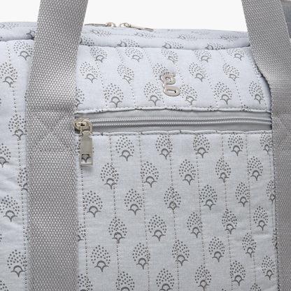 Giggles Quilted Diaper Bag with Double Handle and Zip Closure