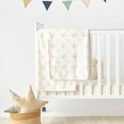 Juniors Applique Detail Coral Fleece Raschel Blanket - 76x102 cm - HomeBabyNurseryBlankets &amp; SwaddlesBlankets &amp; Quilts